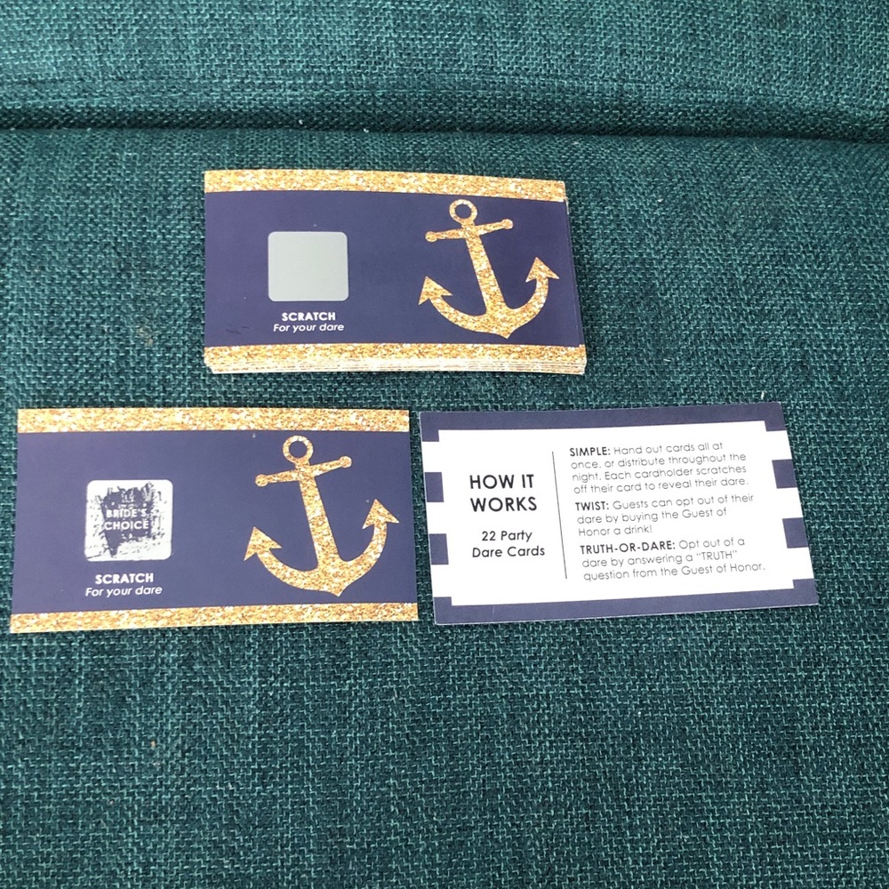 🐰 Nautical Bachelorette Party Dare Cards